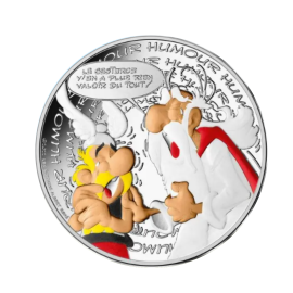 10 eurų sidabrinė, spalvota moneta Humoras, Asteriksas, Prancūzija 2022