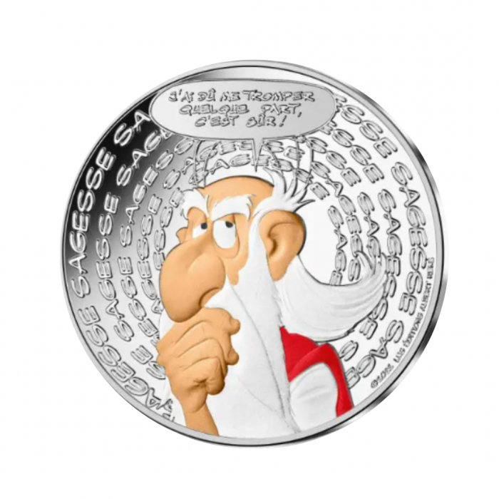 10 eurų sidabrinė, spalvota moneta Išmintis, Asteriksas, Prancūzija 2022