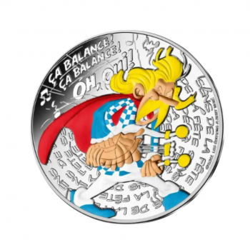 10 eurų sidabrinė, spalvota moneta Šventės jausmas, Asteriksas, Prancūzija 2022