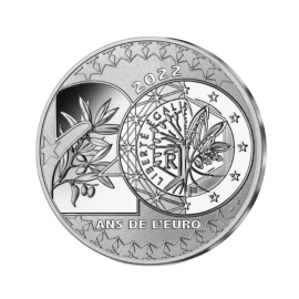 100 Eur silver coin 20 years of the Euro, France 2022