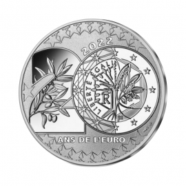20 eurų sidabrinė moneta 20 metų eurui, Prancūzija 2022