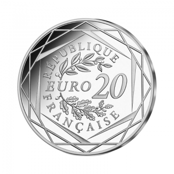 20 eurų sidabrinė moneta 20 metų eurui, Prancūzija 2022