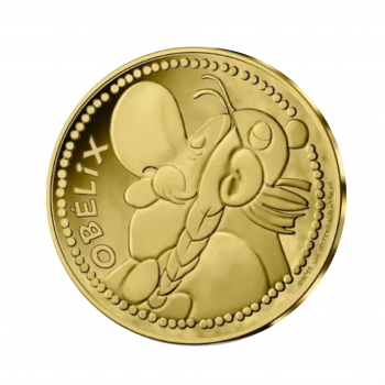 250 eurų auksinė moneta Obeliksas, Asteriksas, Prancūzija 2022