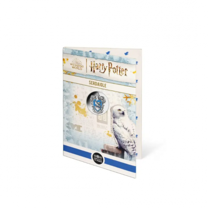 A set of 100 euro silver coins, Hogwarts letter box, Harry Potter, France 2022