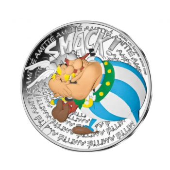 50 Eur (41 g) srebrna moneta kolorowa Przyjaźń - Asterix, Francja 2022