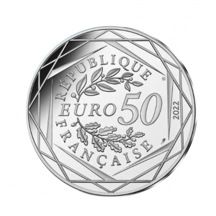 50 Eur (41 g) Silbermünze farbig Love - Asterix, Frankreich 2022