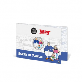 50 Eur (41 g) srebrna kolorowa moneta  Family Spirit - Asterix, Francja 2022