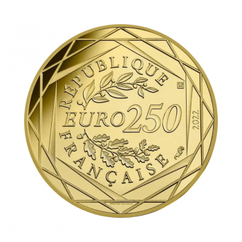 250 eurų auksinė moneta Asteriksas, Prancūzija 2022