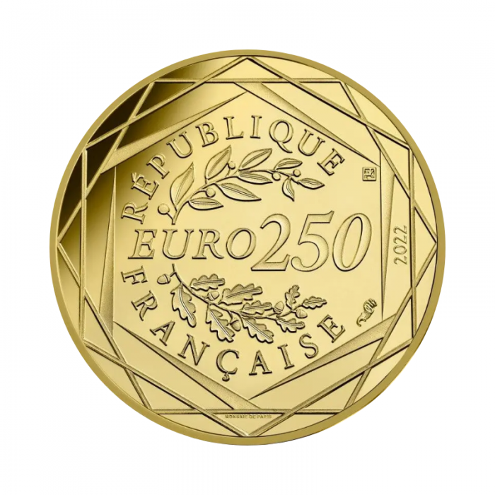250 eurų (3 g) auksinė moneta Asteriksas, Prancūzija 2022