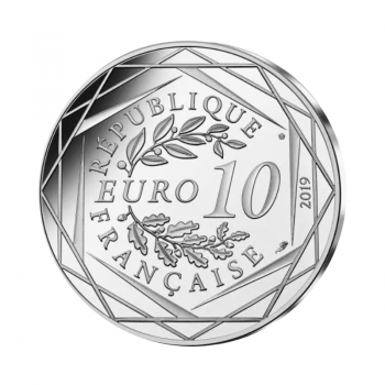 10 eurų sidabrinė* moneta iš COIN OF HISTORY kolekcijos 15/18, Prancūzija 2019 || Leonardo da Vinci