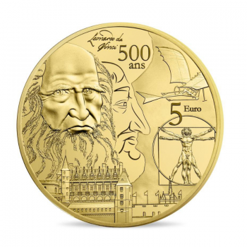 5 eurų auksinė moneta Renaissance Era Europa, Prancūzija 2019