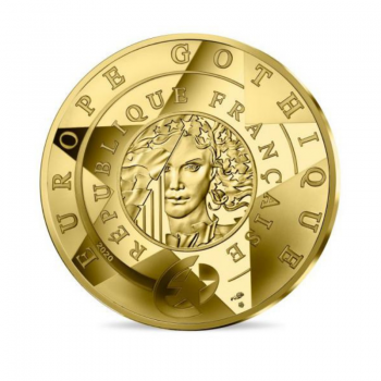 5 Eur (0.5 g) auksinė PROOF moneta Gothic Era Europa Prancūzija 2020