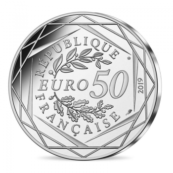 50 eurų sidabrinė moneta Himnas, Prancūzija 2019