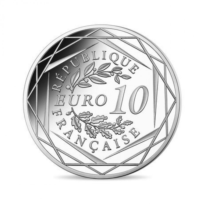 10 Eur silver coin Jacques Chirac, France 2020