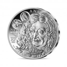 100 Eur silver coin  Jean de La Fontaine 400th Anniversary of his birth, France 2021 