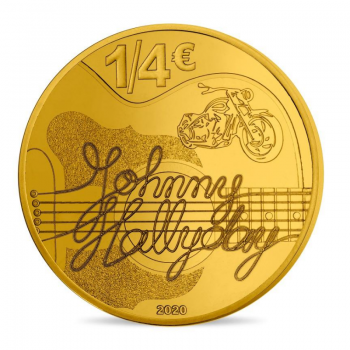 ¼ Eur moneta 60 metų Johnny Hallyday, Prancūzija 2020