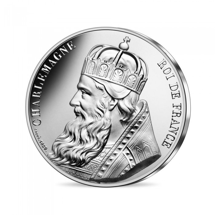 10 eurų sidabrinė* moneta iš COIN OF HISTORY kolekcijos 11/18, Prancūzija 2019 || Charlemagne