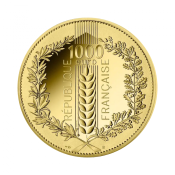 1000 eurų auksinė moneta Kviečiai, Prancūzija 2022