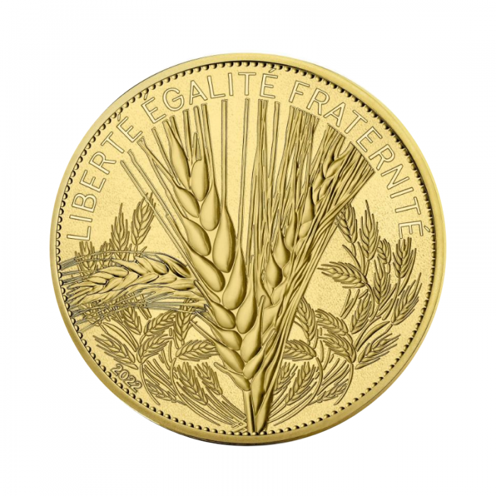 2500 eurų (25 g) auksinė moneta Kviečiai, Prancūzija 2022