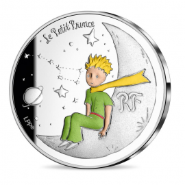 10 eurų sidabrinė moneta Mažasis Princas Mėnulyje, Prancūzija 2021