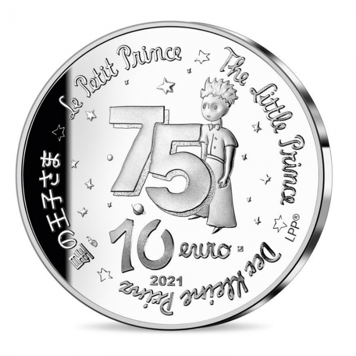 10 Eur silver coin The Little Prince Take me to the Moon, France 2021