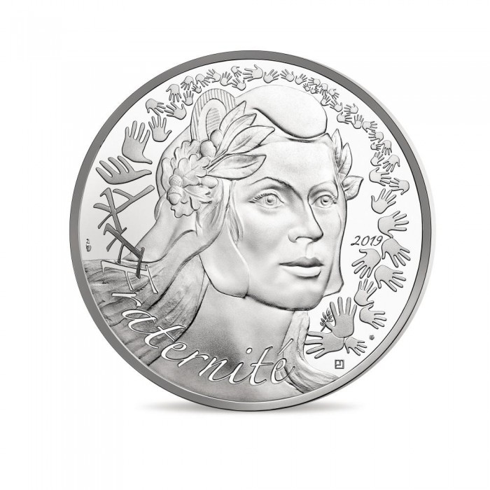 100 Eur silver coin Marianne - Fraternity, France 2019