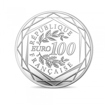 100 eurų sidabrinė moneta Mariana - Brolybė, Prancūzija 2019