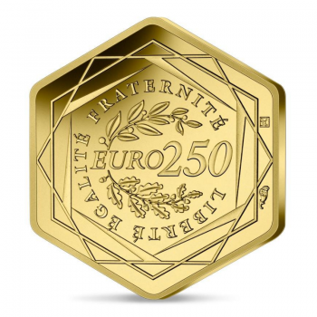 250 eurų auksinė moneta olimpinės žaidynės Paryžiuje 2024, Prancūzija 2021