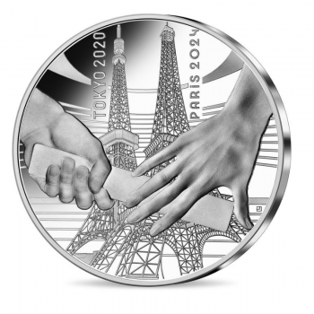 10 Eurų sidabrinė moneta Olimpinės žaidynės Paryžiuje 2024, Prancūzija 2021