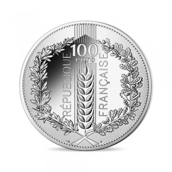100 eurų sidabrinė moneta Ąžuolo lapas, Prancūzija 2020