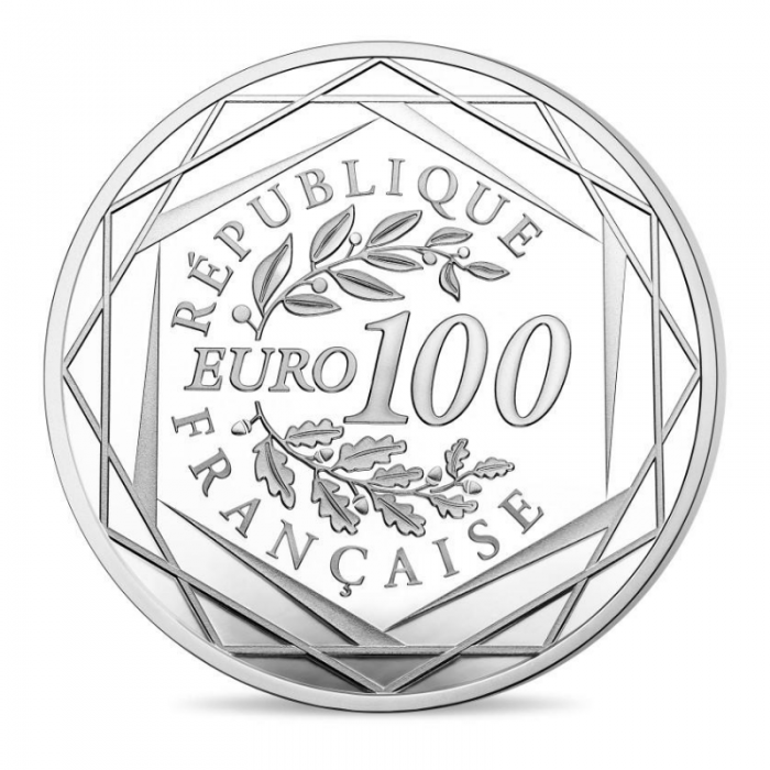 100 eurų sidabrinė moneta Berlyno sienos griūtis, Prancūzija 2019