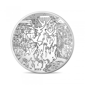 10 euro silver coin Fall of Berlin Wall, France 2019