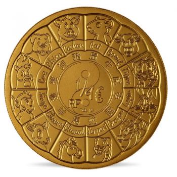 ¼ Eur moneta Tigro metai, Prancūzija 2022