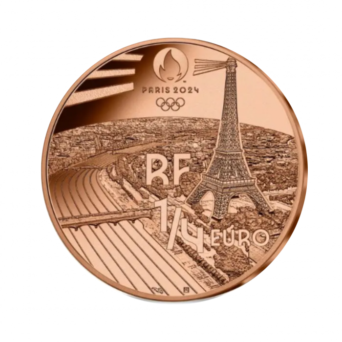 ¼ Eur coin Sports Blind football, Olympic Games Paris 2024, France 2022