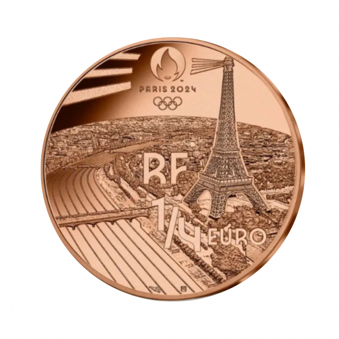¼ Eur coin Sports Cycling, Olympic Games Paris 2024, France 2022