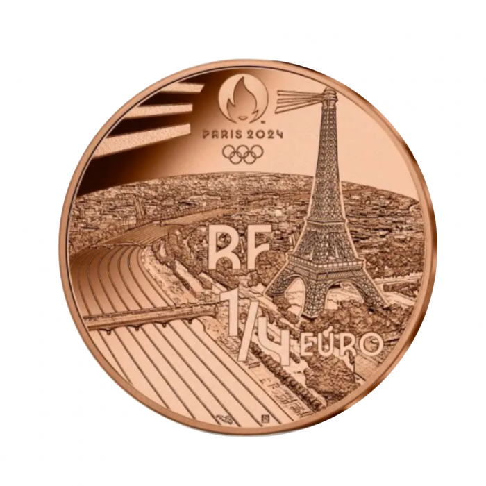 ¼ Eur coin Judo, Olympic Games Paris 2024, France 2021