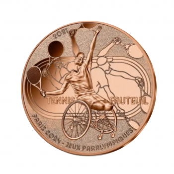¼ Eur moneta Olimpinės žaidynės Paryžiuje 2024, Neįgaliųjų tenisas, Prancūzija 2021