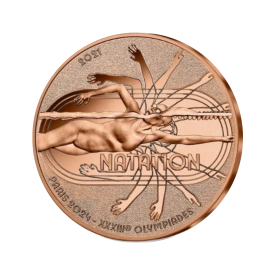¼ Eur moneta Olimpinės žaidynės Paryžiuje 2024, Plaukimas, Prancūzija 2021
