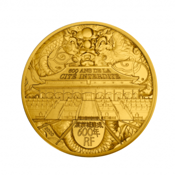 ¼ Eur moneta Unesco Uždraustasis miestas, Prancūzija 2020