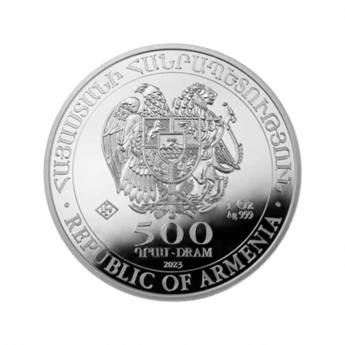 1 oz sidabrinė moneta Nojaus Arka, Armėnija 2023 (Tūba)