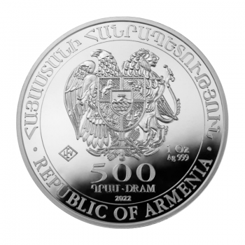 1 oz sidabrinė moneta Nojaus Arka, Armėnija 2022