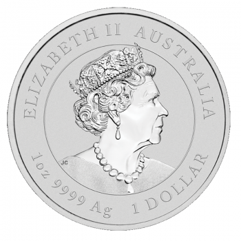1 oz (31.10 g) sidabrinė moneta Lunar Tigro Metai, Australija 2022