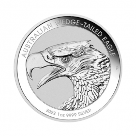 1 oz sidabrinė moneta Australijos pleištasuodegis erelis, Australija 2022