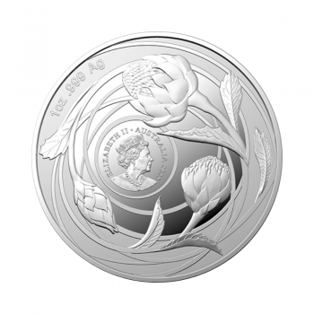 1 oz (31.10 g) sidabrinė moneta Wildflowers of Australia - Waratah, Australija 2022
