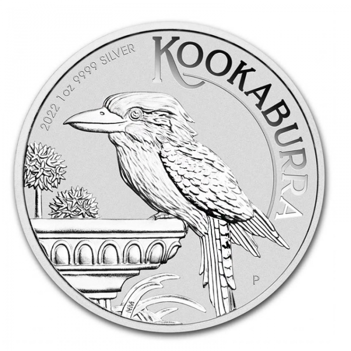 1 oz (31.10 g) srebrna moneta Kookaburra, Australia 2022