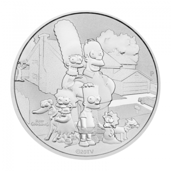 1 oz (31.10 g) sidabrinė moneta Simpsonai, Tuvalu 2021