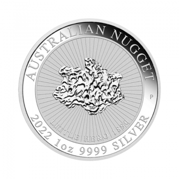 1 oz (31.10 g) sidabrinė moneta Australian Nugget-Little Hero, Australija 2022