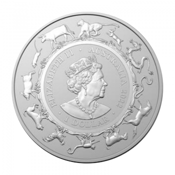 1 oz (31.10 g) sidabrinė moneta Tigro Metai, RAM, Australija 2022 