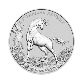 1 oz (31.10 g) sidabrinė moneta Australian Brumby, Australija 2022