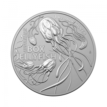 1 oz (31.10 g) sidabrinė moneta Australian Box Jellyfish, Australija 2023